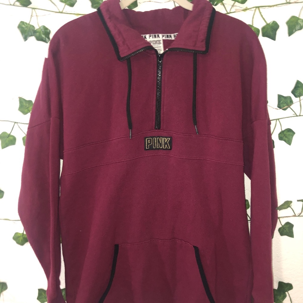 Pink Half-Zipped Sweater